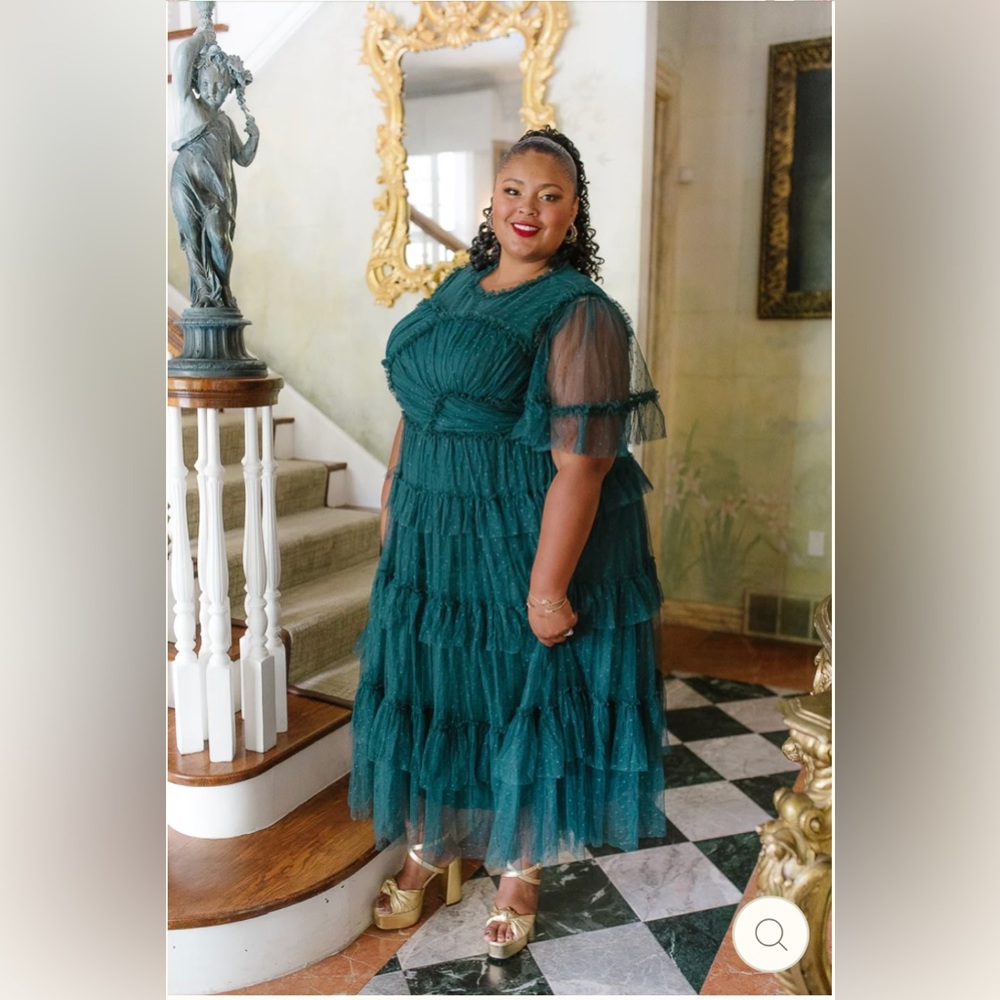 Ivy City Whimsical Dress in Emerald